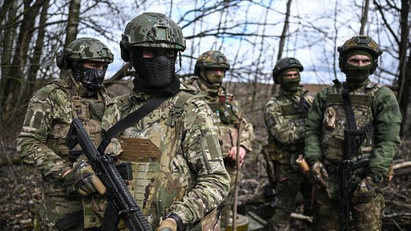 Отработка боевого слаживания подразделениями ВДВ в Курской области